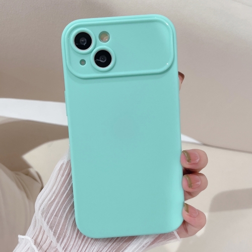 

For iPhone 13 Large Window Frosted TPU Phone Case(Green)