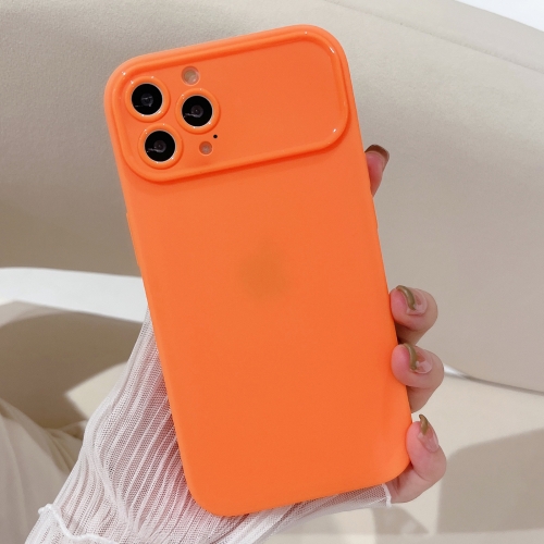 

For iPhone 12 Pro Max Large Window Frosted TPU Phone Case(Orange)