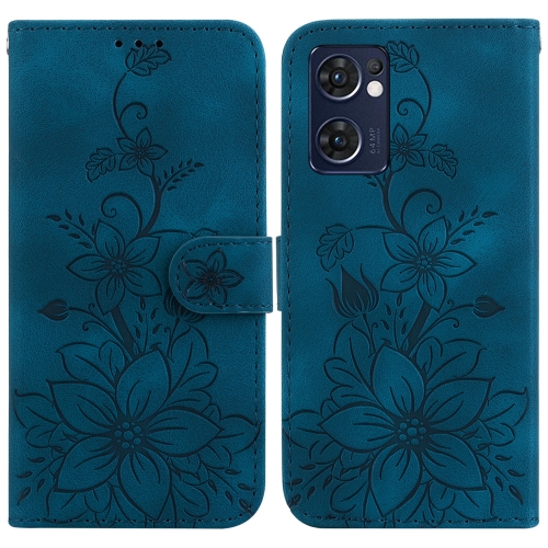 Para OPPO A98 5G / F23 5G India Lily Funda de cuero en relieve para  teléfono (púrpura)