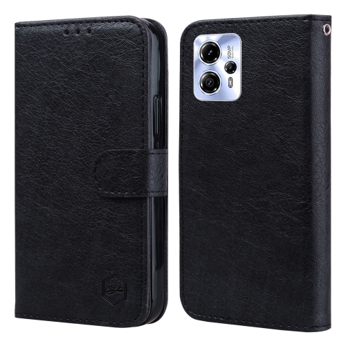 

For Motorola Moto G13 / G23 Skin Feeling Oil Leather Texture PU + TPU Phone Case(Black)