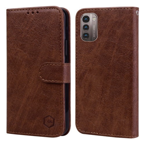 

For Nokia G21 / G11 Skin Feeling Oil Leather Texture PU + TPU Phone Case(Brown)