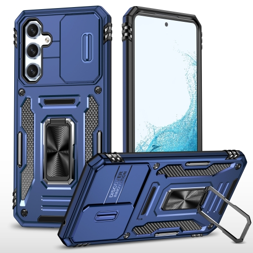 

For Samsung Galaxy A54 Armor PC + TPU Camera Shield Phone Case(Navy Blue)