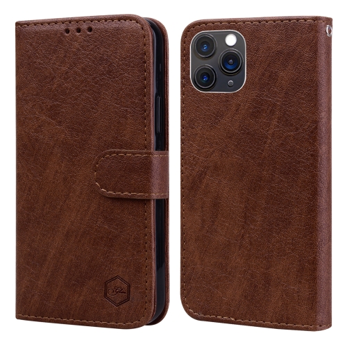 

For iPhone 11 Pro Max Skin Feeling Oil Leather Texture PU + TPU Phone Case(Brown)