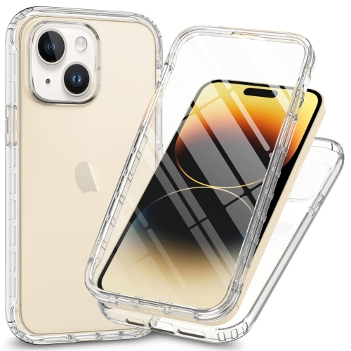 

For iPhone 15 Full Body Shockproof Clear Gradient Phone Case(Transparent)