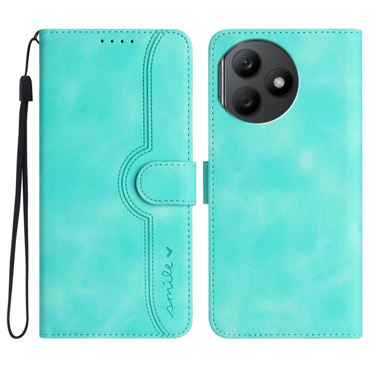 

For Honor X50i+ Heart Pattern Skin Feel Leather Phone Case(Light Blue)
