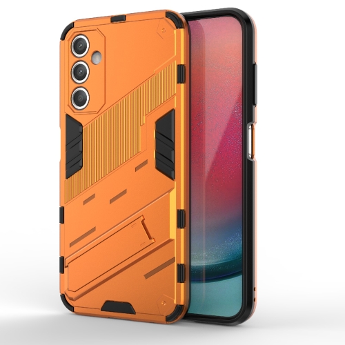 

For Samsung Galaxy A25 5G Punk Armor 2 in 1 PC + TPU Shockproof Phone Case with Invisible Holder(Orange)