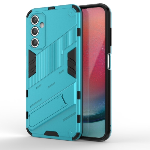 For Samsung Galaxy A25 5G Punk Armor 2 in 1 PC + TPU Shockproof Phone Case with Invisible Holder(Blue)