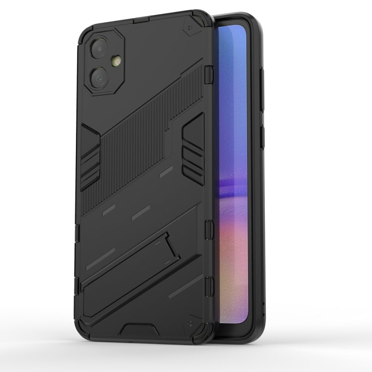 

For Samsung Galaxy A05 4G Punk Armor 2 in 1 PC + TPU Shockproof Phone Case with Invisible Holder(Black)