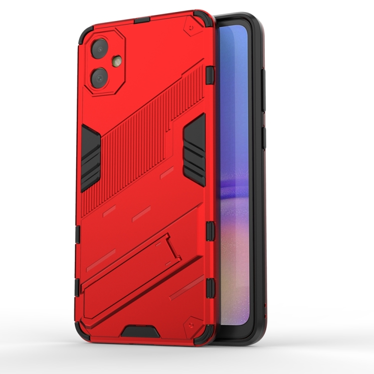 

For Samsung Galaxy A05 4G Punk Armor 2 in 1 PC + TPU Shockproof Phone Case with Invisible Holder(Red)