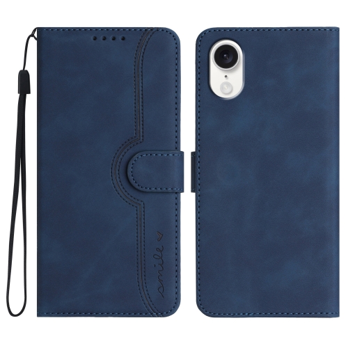 

For iPhone SE 2024 Heart Pattern Skin Feel Leather Phone Case(Royal Blue)