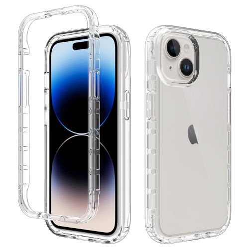 

For iPhone 15 Shockproof Clear Gradient PC + TPU Phone Case(Transparent)