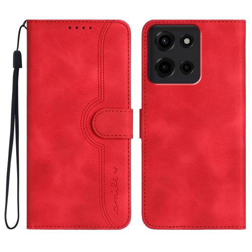 

For Motorola Moto G 2025 Heart Pattern Skin Feel Leather Phone Case(Red)