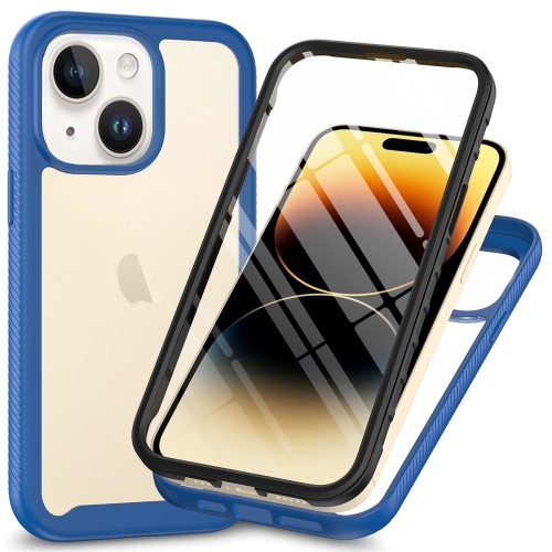 

For iPhone 15 Plus Starry Sky Solid Color Series PC + TPU Phone Case with PET Film(Royal Blue)