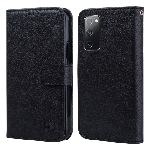 

For Samsung Galaxy S20 FE 4G / 5G Skin Feeling Oil Leather Texture PU + TPU Phone Case(Black)