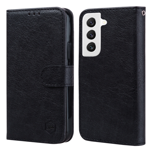 

For Samsung Galaxy S22 Skin Feeling Oil Leather Texture PU + TPU Phone Case(Black)
