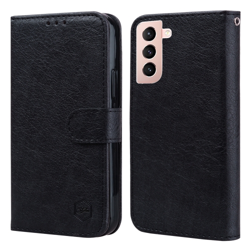 

For Samsung Galaxy S21 Skin Feeling Oil Leather Texture PU + TPU Phone Case(Black)