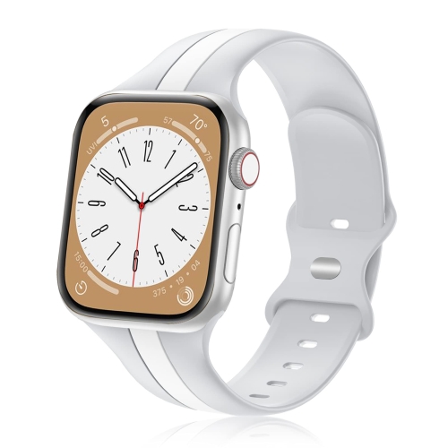 Apple Watch 2 42mm コントラストデュアルカラーシリコン時計バンド ...