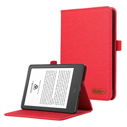 

For Amazon Kindle 11th 2022 / Kindle 6 Cloth Texture Horizontal Flip PU + TPU Tablet Case(Red)
