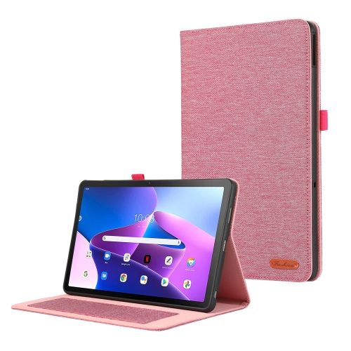 

For Lenovo Tab M10 5G 10.6 Horizontal Flip TPU + Fabric PU Leather Tablet Case(Rose Red)