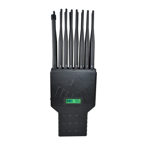 JAX-121P16 2G/3G/4G/5G/WiFi/GPS Handheld Phone Signal Jammer(Black)