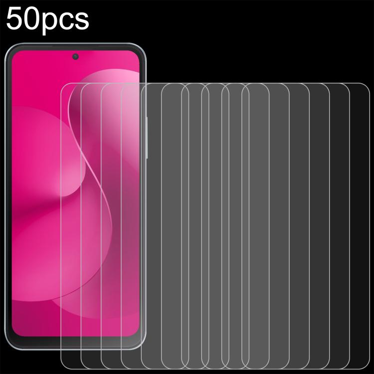 

For T-Mobile REVVL 8 Pro 5G 50pcs 0.26mm 9H 2.5D Tempered Glass Film