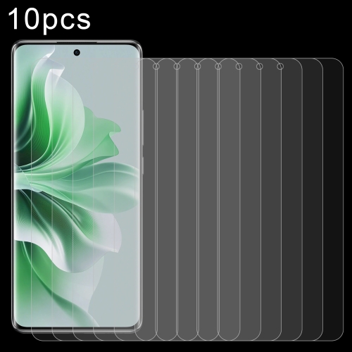 For OPPO Reno11 China 10pcs 0.26mm 9H 2.5D Tempered Glass Film for iphone 15 enkay 0 26mm 9h 2 5d high aluminum silicon tempered glass film