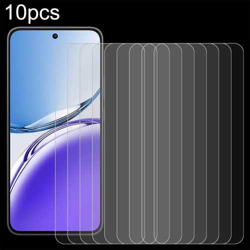 For OPPO Reno12 F 4G / A3 Energy 10pcs 0.26mm 9H 2.5D Tempered Glass Film for iphone 15 pro enkay 0 26mm 9h 2 5d high aluminum silicon tempered glass film