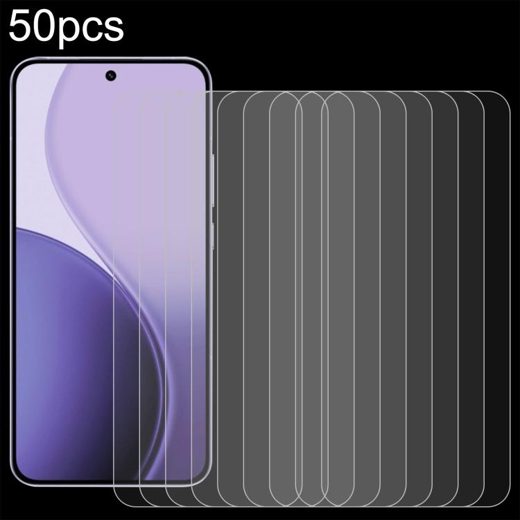 

For OPPO Reno14 Pro Global 50pcs 0.26mm 9H 2.5D Tempered Glass Film