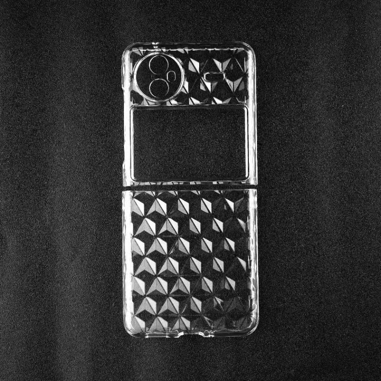 

For vivo X Flip Transparent Diamond Texture PC Phone Case