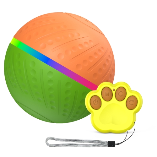 

O3 8.5cm Intelligent Remote Control Pet Toy Dog Training Luminous Ball with Radar Trigger(Green+Orange)