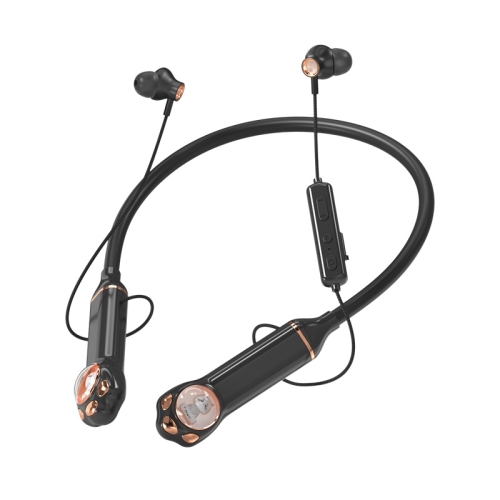 K1692 Meow Planet Auriculares deportivos Bluetooth con reducción de ruido montados en el cuello (negro)