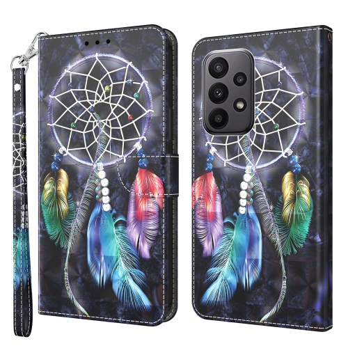 

For Samsung Galaxy A25 5G 3D Painted Leather Phone Case(Colorful Dreamcatcher)