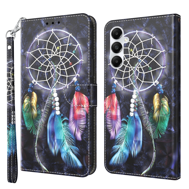 

For Samsung Galaxy A15 3D Painted Leather Phone Case(Colorful Dreamcatcher)