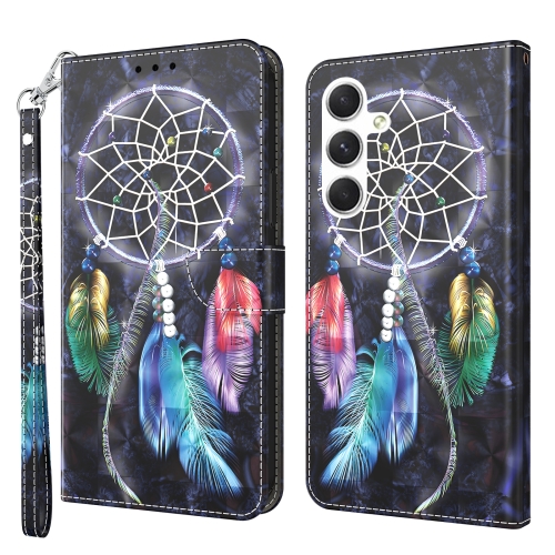 

For Samsung Galaxy S24 5G 3D Painted Leather Phone Case(Colorful Dreamcatcher)