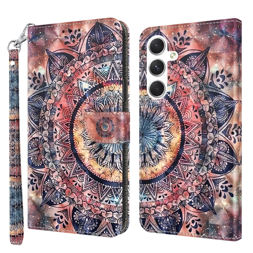 

For Samsung Galaxy S24 5G 3D Painted Leather Phone Case(Colorful Mandala)