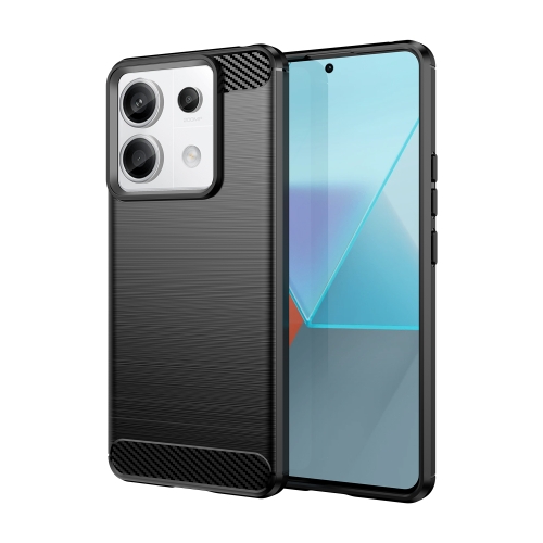 

For Xiaomi Redmi Note 13 Pro 5G Brushed Texture Carbon Fiber TPU Phone Case(Black)