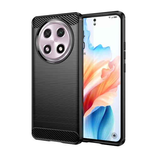 

For OPPO A2 Pro Brushed Texture Carbon Fiber TPU Phone Case(Black)