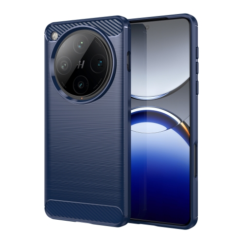 

For OPPO Find X8 Pro Carbon Fiber Brushed Texture TPU Phone Case(Blue)