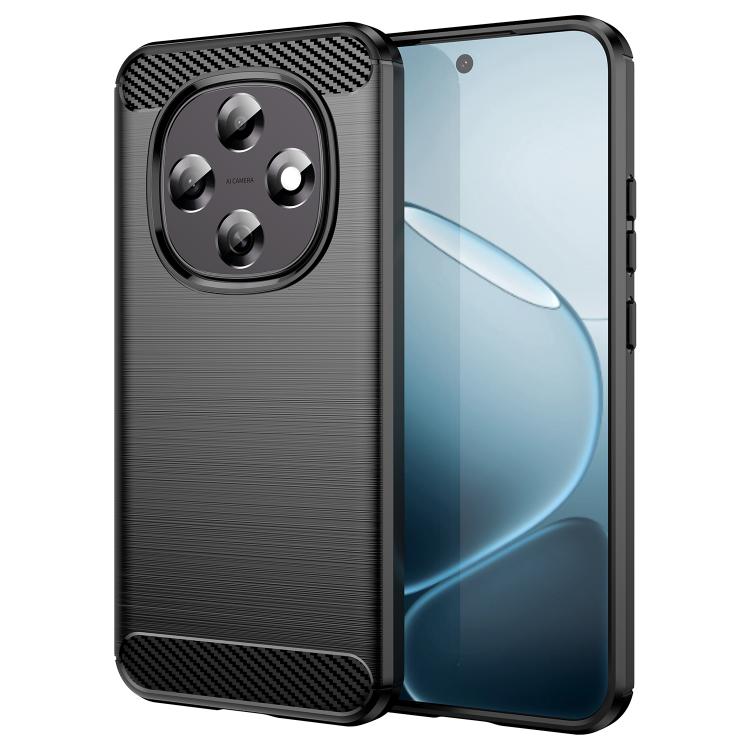 

For OPPO A6 Pro 4G Carbon Fiber Brushed Texture TPU Phone Case(Black)