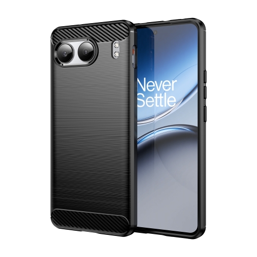 

For OnePlus Nord 4 Brushed Texture Carbon Fiber TPU Phone Case(Black)