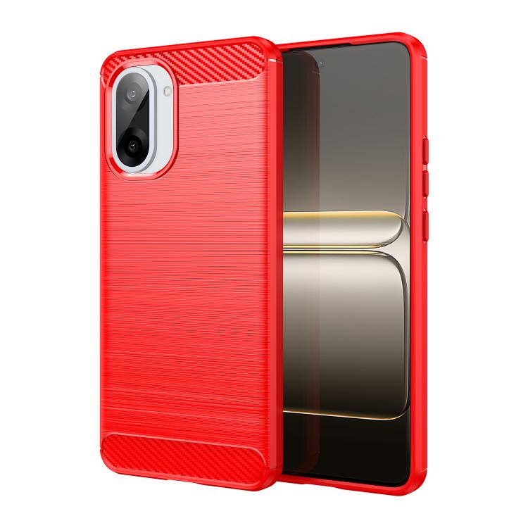 

For OnePlus Nord CE5 5G Carbon Fiber Brushed Texture TPU Phone Case(Red)