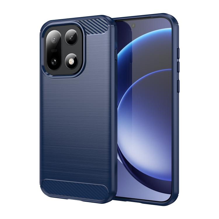 

For OnePlus 15 Carbon Fiber Brushed Texture TPU Phone Case(Blue)