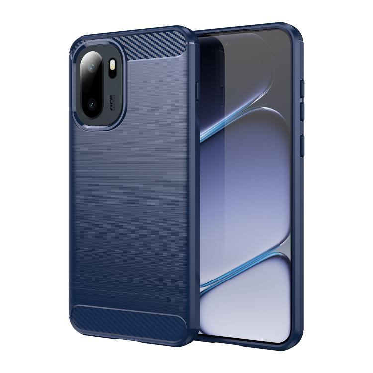 

For OnePlus Ace 6 5G Carbon Fiber Brushed Texture TPU Phone Case(Blue)