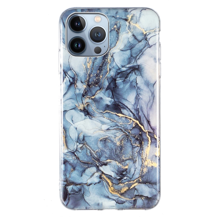 

IMD Marble TPU Phone Case For iPhone 15 Pro(Grey)