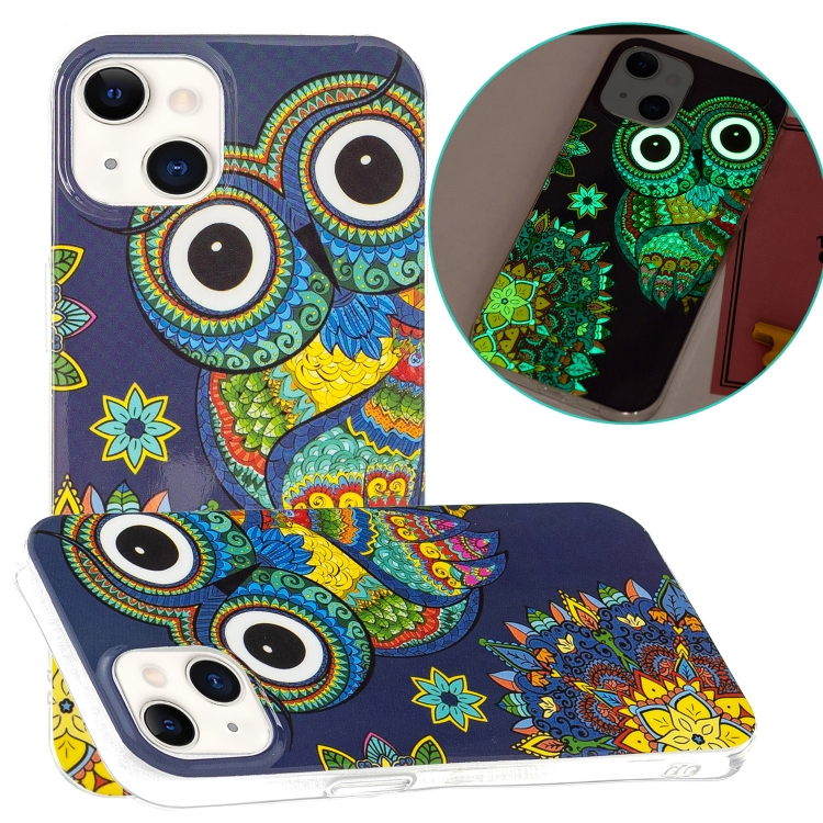

For iPhone 15 Electroplating Soft TPU Phone Case(Blue Owl)