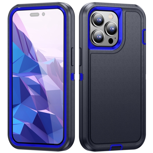 

For iPhone 15 Pro Life Waterproof Rugged Phone Case(Dark Blue + Royal Blue)