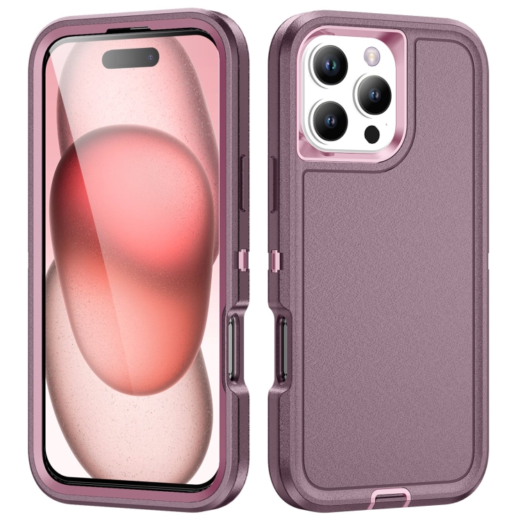 

For iPhone 16 Pro Life Waterproof Rugged Phone Case(Purple + Pink)