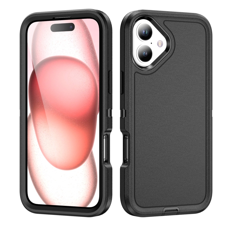 

For iPhone 16 Plus Life Waterproof Rugged Phone Case(Black)
