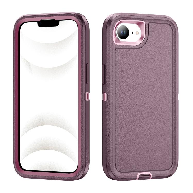 

For iPhone 16e Life Waterproof Rugged Phone Case(Purple + Pink)