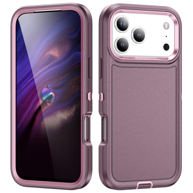

For iPhone 17 Pro Max Life Waterproof Rugged Phone Case(Purple + Pink)